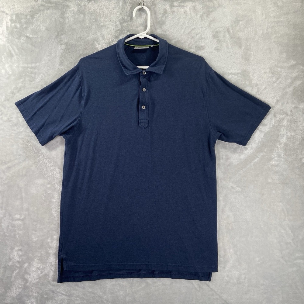 Tasc Performance Shirt Mens Medium Polo Short Sleeve Stretch Casual Blue Solid